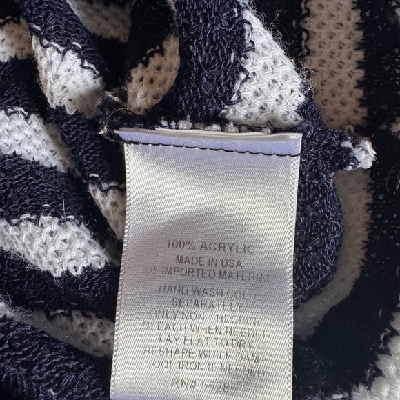 Express Blue and White Striped Women's Top - Picture 4 of 5